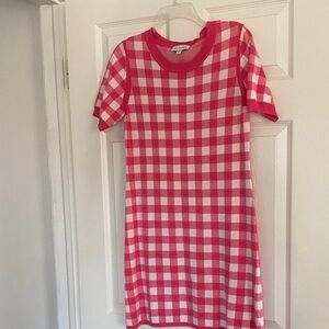 EUC Pink and White Checkered Dress